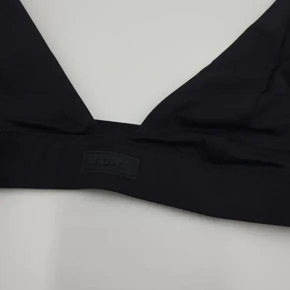 SKIMS Swim Plunge Bikini Top in Onyx Size M - Picture 3 of 7